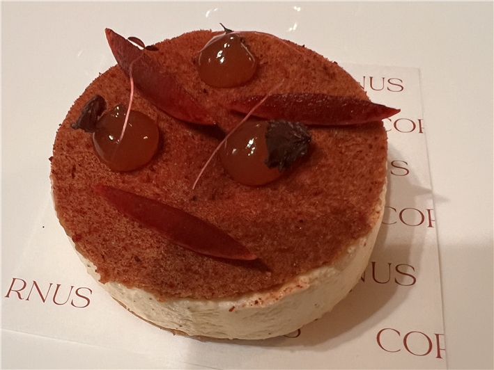 plum, sake and vanilla sandwich